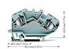 Borne de passage WAGO 782-601 8 mm ressort de traction Affectation: L gris 25 pc(s)