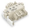 WAGO WAGO GmbH & Co. KG Adaptateur secteur Alimentation mâle - Alimentation femelle Nombre total de pôles: 4 blanc 25 pc(s)