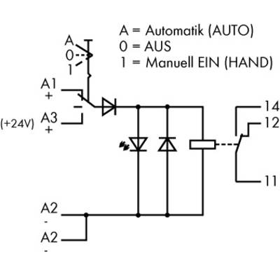 WAGO 789-326 Relais industriel Tension nominale: 24 V/DC Courant de commutation (max.): 12 A 1 inverseur (RT)  10 pc(s)