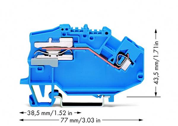 Bloc de jonction sectionnable WAGO 780-613 5 mm ressort de traction Affectation: N bleu 50 pc(s)