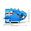 Bloc de jonction sectionnable WAGO 784-613 10 mm ressort de traction Affectation: N bleu 25 pc(s)