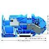 Bloc de jonction sectionnable WAGO 2016-7714 12 mm ressort de traction Affectation: N bleu 20 pc(s)