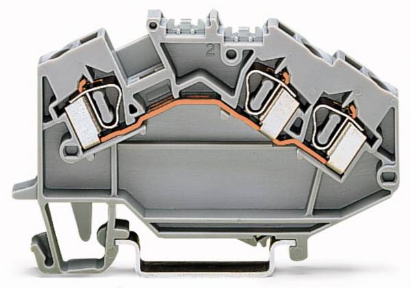 Borne de passage WAGO 781-993 6 mm ressort de traction Affectation: L gris 50 pc(s)
