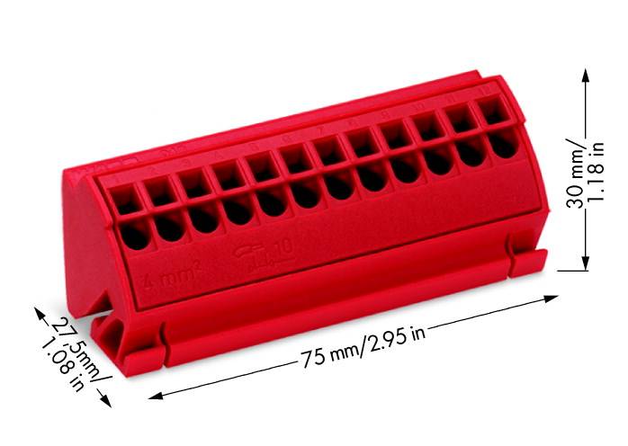 Bloc de connexion 4 mm² WAGO 812-103 10 pc(s)
