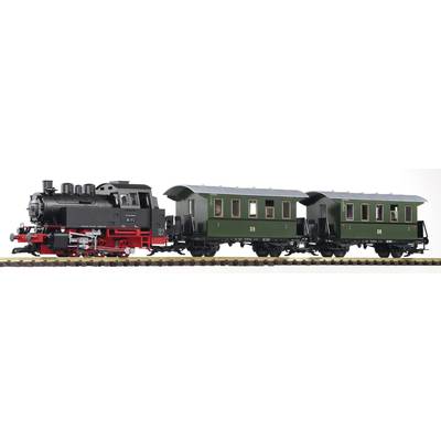 Piko G 37125 Coffret de lancement voie G locomotive à vapeur série 80 avec 2 voitures de la DR 