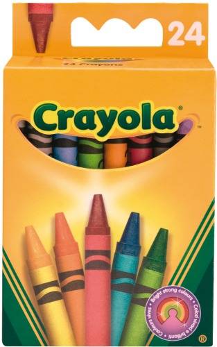 Crayons De Cire Crayola - Lot De 24 - Couleurs Vives - Pour école Et Loisirs Créatifs - Non Toxiques