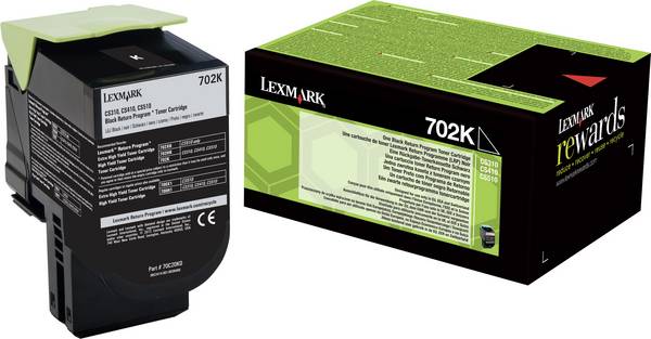 Toner d'origine Lexmark 702K noir