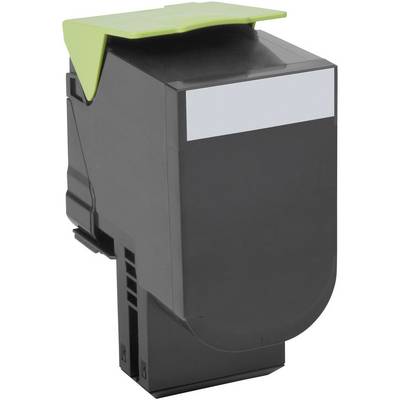 Un dispositif électronique noir et rectangulaire avec une languette verte sur le dessus, probablement un composant électrique.