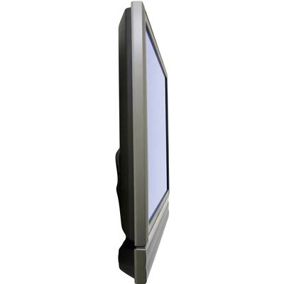 Vue latérale d'un moniteur d'ordinateur moderne et plat avec un bord arrondi.