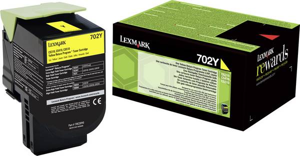Toner d'origine Lexmark 702Y jaune