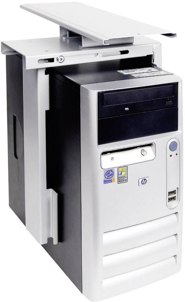Dataflex Support pour PC sous la table Top Grip CPU Halter 322 32.322 argent Poids max. admissible=20 kg-0