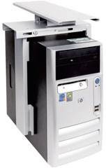 Dataflex Support pour PC sous la table Top Grip CPU Halter 322 32.322 argent Poids max. admissible=20 kg-2