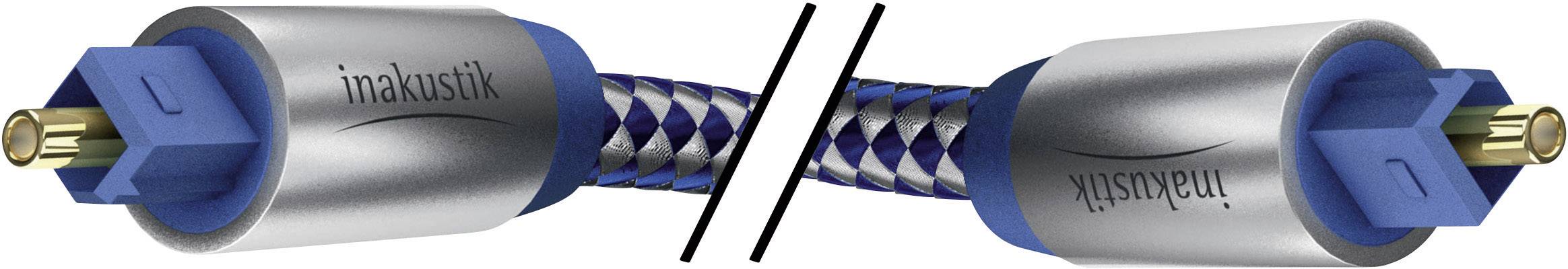 Câble de raccordement Inakustik 0041201 [1x Toslink mâle (ODT) - 1x Toslink mâle (ODT)] 1.00 m bleu, argent-1
