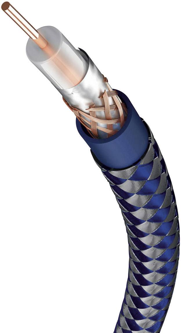 Inakustik Cinch-RCA Composite vidéo Câble de raccordement [1x Cinch-RCA mâle - 1x Cinch-RCA mâle] 1.00 m bleu, argent-1
