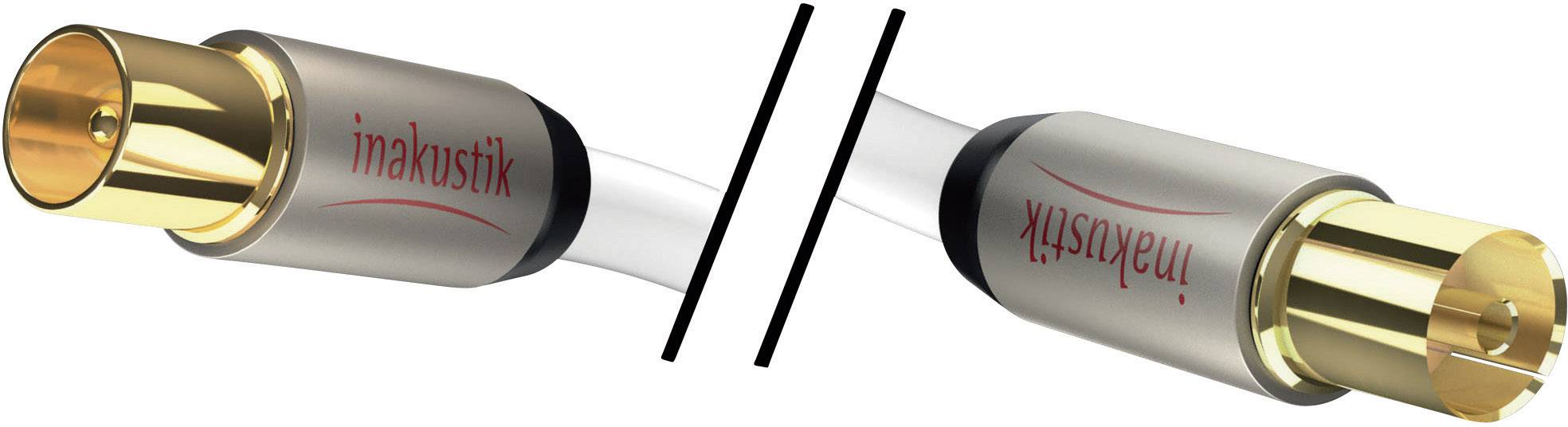 Inakustik antenne Câble de raccordement [1x antenne mâle 75 Ω - 1x antenne femelle 75 Ω] 5.00 m 100 dB contacts dorés bl-1