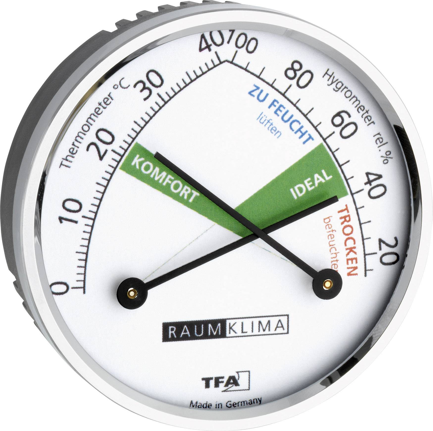TFA Dostmann 45.2024 Thermo-hygromètre argent 45.2024