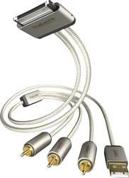 Cable Audio Cable Video 3x Cinch Rca Male Usb 2 0 Type A Male 1x Dock Apple Male 30 Poles Inakustik 00440102 2 00 Conrad Fr