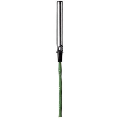 Câble électrique avec fil vert et connexion à broche métallique.