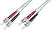 Digitus DK-2511-02/3 fibre optique FO Câble de raccordement 2.00 m turquoise [1x ST mâle - 1x ST mâle] 50/125 µ Multimode OM3