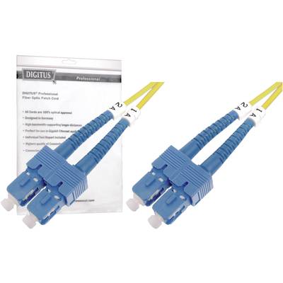 Digitus DK-2922-01 fibre optique FO Câble de raccordement [1x SC mâle - 1x SC mâle] 9/125 µ Singlemode OS2 1.00 m