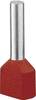 Embout double d'extrémité de câble Phoenix Contact AI-TWIN 2X 1 - 8 RD 3200810 1 mm² x 8 mm partiellement isolé rouge 100 pc(s)