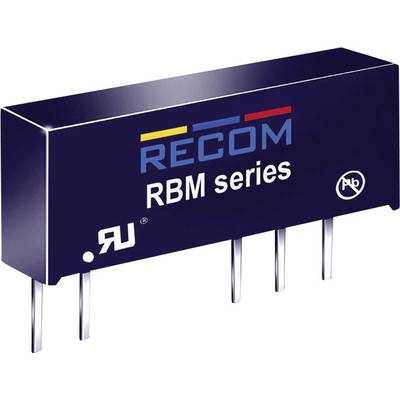 Convertisseur CC/CC pour circuits imprimés RECOM RBM-0505D Nbr. de sorties: 2 x 5 V/DC 5 V/DC, -5 V/DC 100 mA 1 W 1 pc(s
