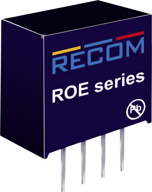Convertisseur CC/CC pour circuits imprimés RECOM ROE-0505S Nbr. de sorties: 1 x 5 V/DC 5 V/DC 200 mA 1 W 1 pc(s)