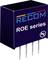 Un composant électronique de la série 'RECOM ROE' avec quatre broches de connexion, dans un boîtier sombre.