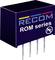 Composant électronique : Un module rectangulaire portant l'inscription 'RECOM ROM series', avec quatre broches de connexion en bas.