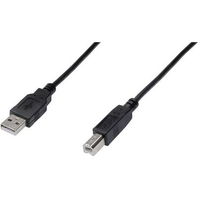 Digitus Câble USB USB 2.0 USB-A mâle, USB-B mâle 3.00 m noir  AK-300102-030-S