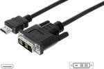 Câble adaptateur HDMI Digitus, HDMI mâle vers DVI-D mâle (18+1p pôles) 3 m