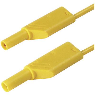 Cordon de mesure de sécurité SKS Hirschmann MLS WS 50/1 ge [Banane mâle 4 mm - Banane mâle 4 mm] 0.50 m jaune 1 pc(s)