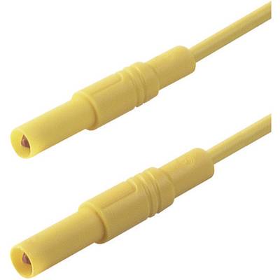 Cordon de mesure de sécurité SKS Hirschmann MLS GG 100/1 ge [Banane mâle 4 mm - Banane mâle 4 mm] 1.00 m jaune 1 pc(s)