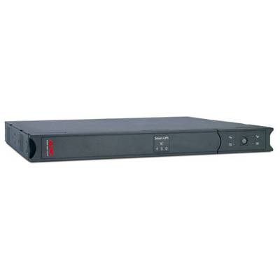 Un appareil de montage en rack plat et noir de la marque APC, modèle 'Smart-UPS SC 450'. Il sert à assurer une alimentation électrique sans interruption.