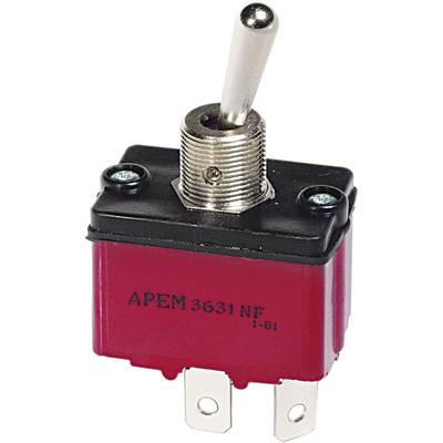 Interrupteur à levier 1 x On/Off/On APEM 3639NF/2 250 V/AC 6 A  permanent/0/permanent 1 pc(s)