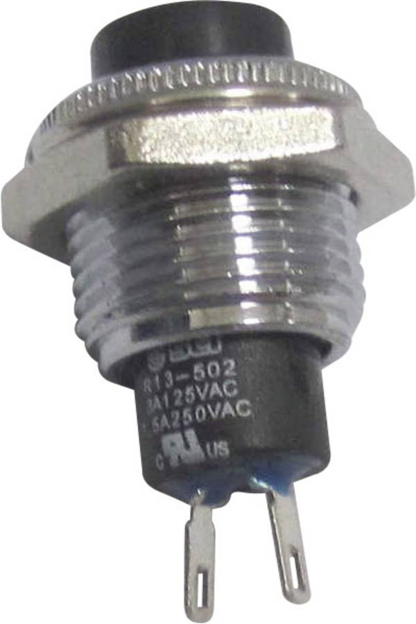 Bouton-poussoir TRU COMPONENTS TC-R13-502MA-05BK 1587734 250 V/AC 1.5 A 1 x Off/(On) à rappel 1 pc(s)