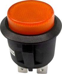 Interrupteur à pression TRU COMPONENTS TC-R13-527BL-02YL 1587765 250 V/AC 6 A 1 x On/Off à accrochage 1 pc(s)