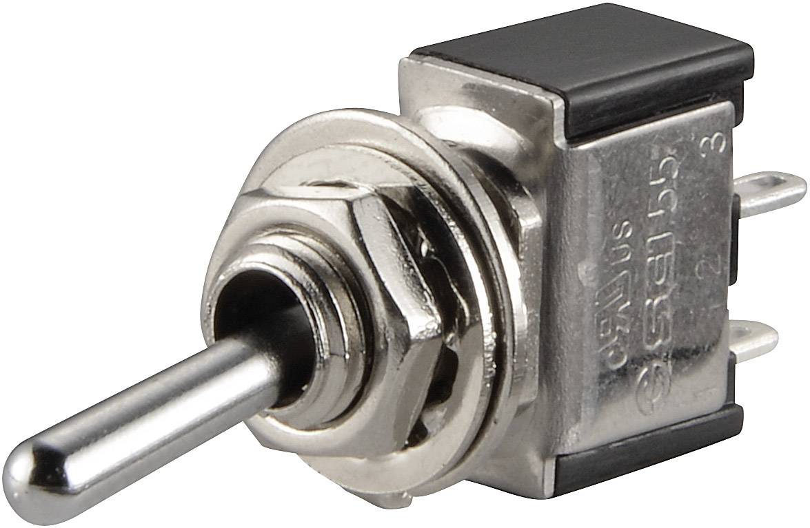 TRU COMPONENTS 1587775 TC-TA103A1 Interrupteur à levier 250 V/AC 3 A 1 x On/Off/On permanent/0/permanent 1 pc(s)