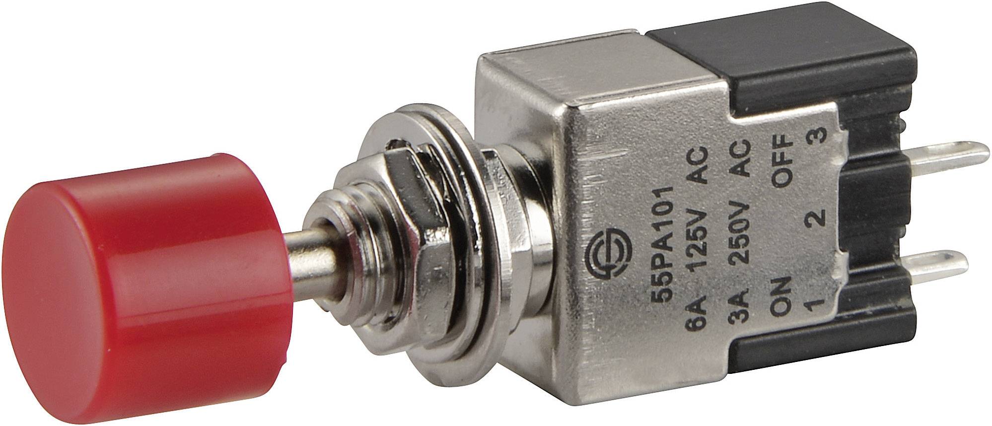 Interrupteur à pression TRU COMPONENTS TC-PA101A1RT 1587788 250 V/AC 3 A 1 x On/Off à accrochage 1 pc(s)