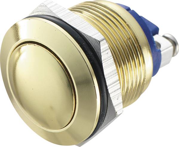 TRU COMPONENTS GQ 19B-G Bouton-poussoir antivandalisme 48 V/DC 2 A 1 x Off/(On) à rappel IP65 1 pc(s)