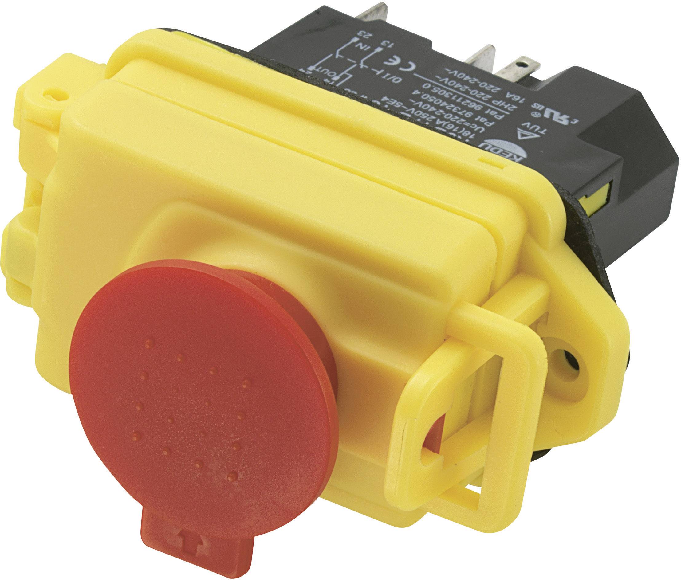 Interrupteur à poussoir KJD17 dimensions de montage 45x22mm vert/rouge 2NO/ A1 connecteurs 4 347815
