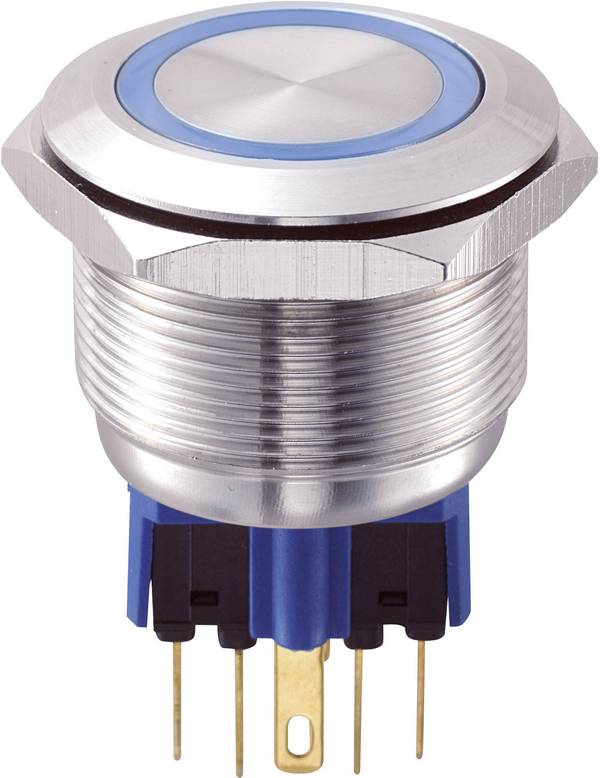 Bouton-poussoir antivandalisme TRU COMPONENTS GQ25-11E/B/12V 701790 250 V/AC 5 A 1 x On/(On) IP65 à rappel 1 pc(s)