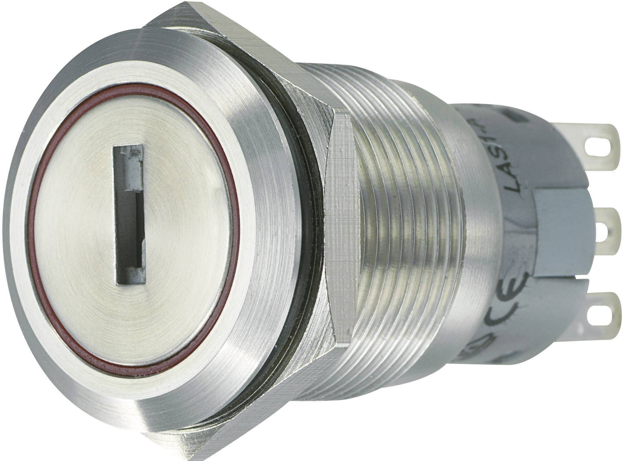 TRU COMPONENTS 701824 LAS1-AGQ-22Y/31 Interrupteur à clé anti vandalisme 250 V/AC 5 A 2 x On/Off/On 2 x 45 ° IP40 1 pc(s