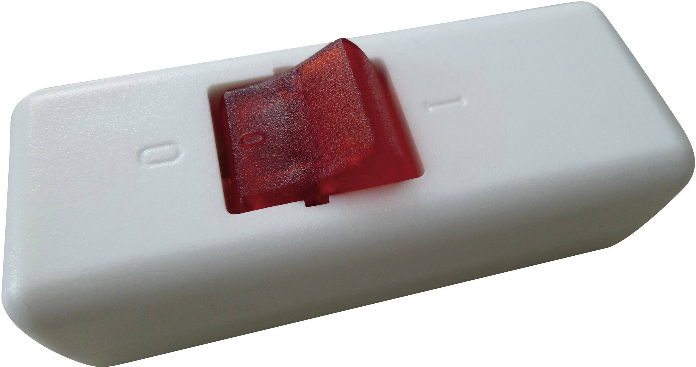 Interrupteur pour câble souple interBär 8010-108.01 blanc, rouge 2 x Off/On 10 A 1 pc(s)