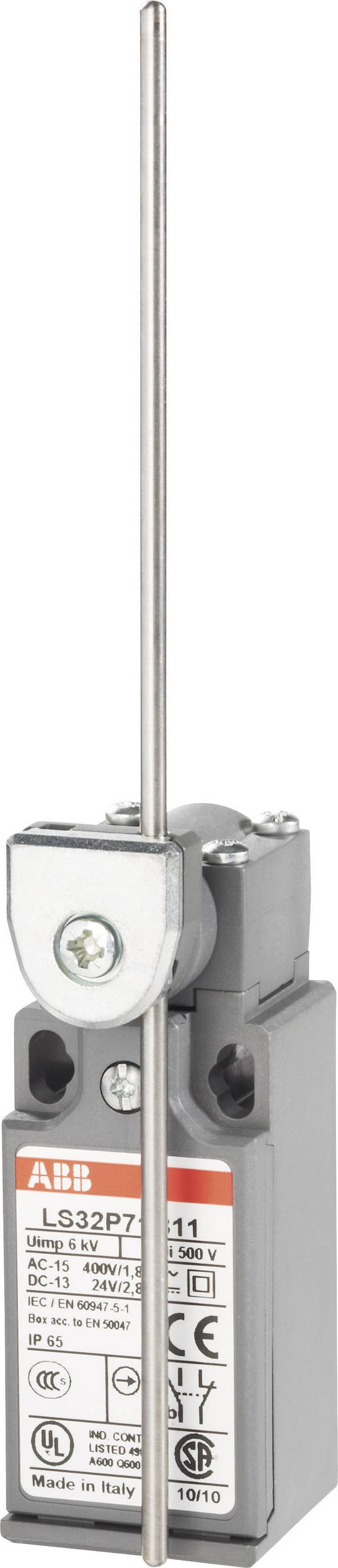 ABB 1SBV010371R1211 LS32P71B11 Interrupteur de fin de course 400 V/AC 1.8 A levier métallique droit à rappel IP65 1 pc(s)