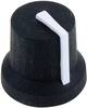 Tête de bouton rotatif Cliff CL170841CR noir, blanc (Ø x H) 16.8 mm x 14.5 mm 1 pc(s)