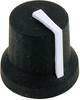 Tête de bouton rotatif Cliff CL170849BR noir, blanc (Ø x H) 16.8 mm x 14.5 mm 1 pc(s)