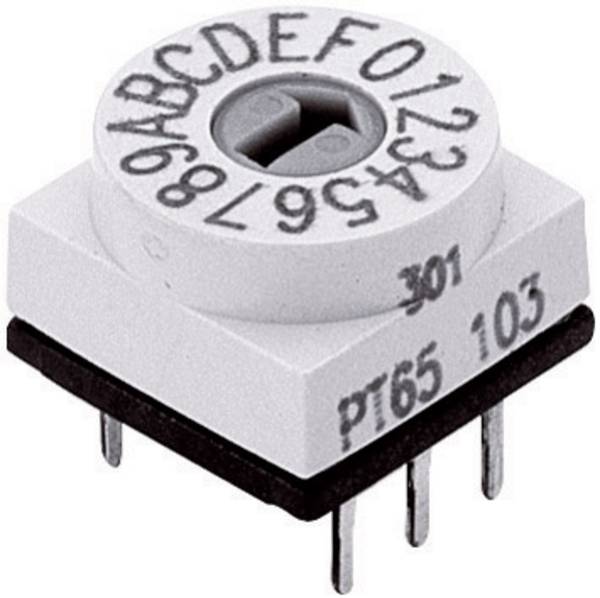 Commutateur de codage hexadécimal 0-9/A-F PTR Hartmann PT 65 103 Positions de commutation 16 1 pc(s)