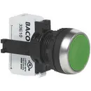 BACO BAL21AA02A L21AA02A Bouton-poussoir collerette plastique, chromé bouton vert 1 pc(s) Piece