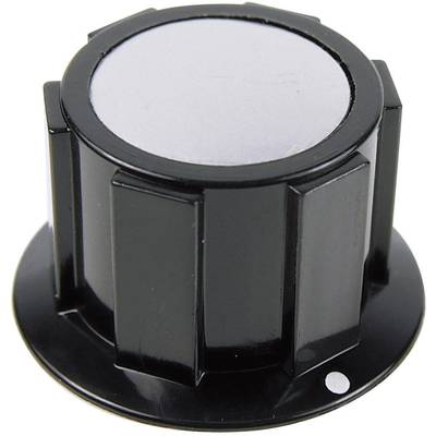 Tête de bouton rotatif Cliff FC1622  noir, argent (Ø x H) 25.4 mm x 15.1 mm 1 pc(s)